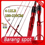 Rod Casting Fishing Rod Spinning Joran Pancing Jigging Rod Carbon 2 Sections 1.8/2.1M/4-12lb