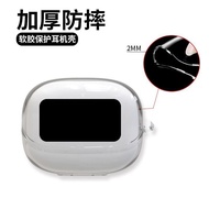 for Ugreen EchoBuds Magic Case Clear TPU Protective Cover with Carabiner