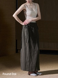 Dellon Han Hanma Loose Feel Set Wide Sleeveless Vest Design Half Skirt Fashionable Summer Outfit for