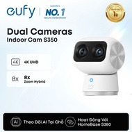 Eufy Indoor Cam S350 – Dual Lens Camera, 8× Zoom, 360 Rotation, AI Tracking, Human/Pet Detection, 2.