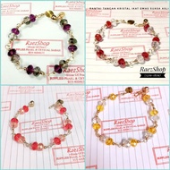 14k SUASA GOLD TIE CRYSTAL HAND CHAIN