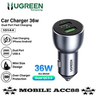 Ugreen Car Charger Fast Charging Dual USB Quick Charge 3.0 36W