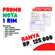 (=) Nota 1 Rim Hitam Putih