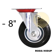 8-Piece Rubber Wheels with SWIVEL Wheels, TROLLEY Wheels, Display Case Wheels, 200 TROLLEY Wheels