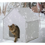 P001 Cat Bed Litter Room Stray Dog Outdoor Puppy White Rainproof Snowproof Plastic House
