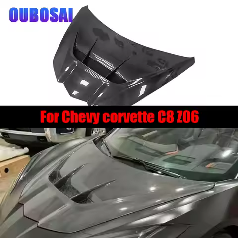 For Chevy corvette C8 Z06 2020+ Carbon Fiber Hood Engine Cover Hood Car Headliner Hood Cover Car Acc