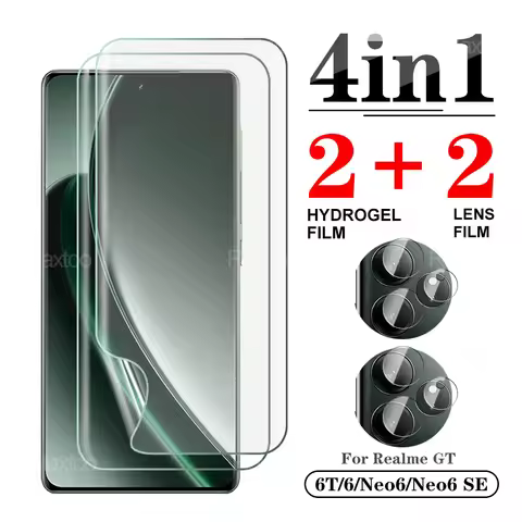 4in1 RealmeGT6 Full glue hydrogel film no glass For Realme GT 6T/GT Neo6 SE/GT Neo6/GT 6 screen prot