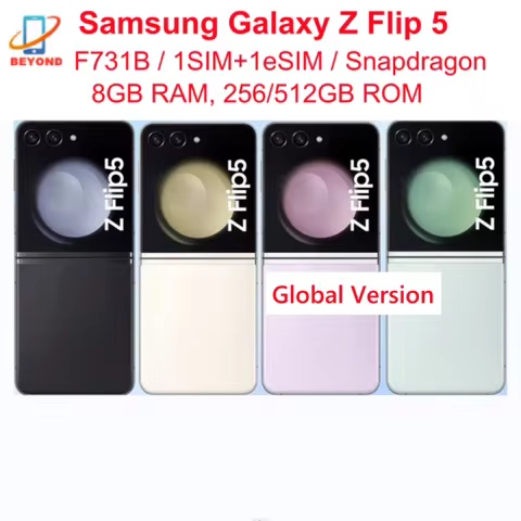 Samsung Galaxy Z Flip 5 Flip5 5G Global Version F731B 6.7" AMOLED NFC Snapdragon Unlocked Foldable O