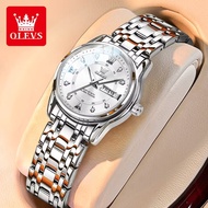 OLEVS Jam Tangan Wanita Anti Air Original Rantai Branded Watch Luminous Stainless Steel Watch COD