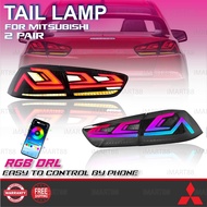 Mitsubishi Lancer Evolution EVO X GTE Proton Inspira 08-17 RGB LED Tail Lamp Lights Lampu Belakang T