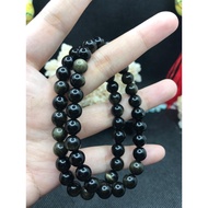 Kikistore: 金曜石手串 8mm Golden Obsidian Bracelet - Attract wealth, balancing root & solar plexus chakra