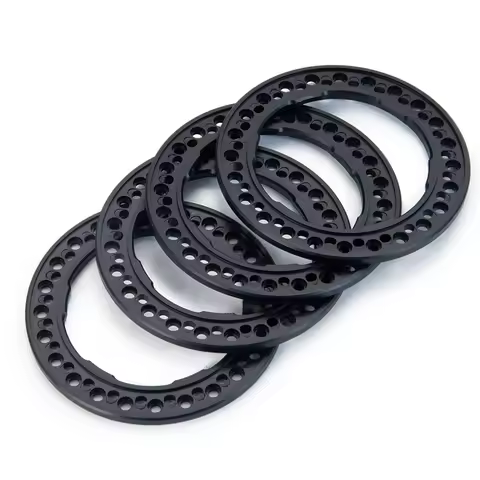 WOTT 4Pcs Metal Alloy 1.9 Inch Wheel Rim Beadlock Rings for Axial SCX10 D90 Traxxas TRX-4 1/10 RC Cr