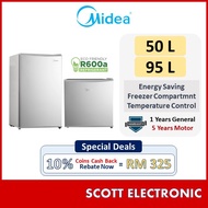 Midea 50L 95L Mini Bar Refrigerator Single Door Fridge MDRD86FGG MDRD142FGD