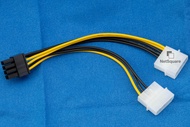 Dual Molex 4 Pin to 8 Pin GPU Power Supply Cable