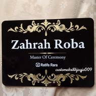 / MC Acrylic Cue Card for Event Carrier