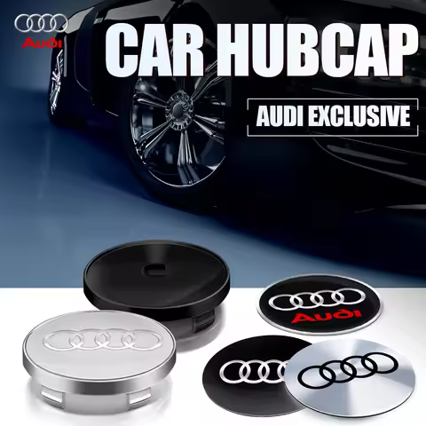 56/60/63/65/68mm Car Wheel Stickers Center Hub Cap Badge Cover For Audi A3 8P 8V A6 C8 C7 A4 B7 S8 D