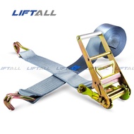 สายรัดของ Lift All สำหรับรถบรรทุกขนาดใหญ่ รัดน้ำหนัก 12 ตัน พร้อมตะขอ J-Hook (สายรัดโพลีเอสเตอร์)