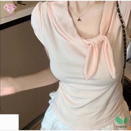 Coquette Top Ribbon Collar Top NO RETURN