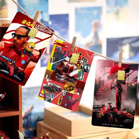 F1 L-Lewis Hamilton Diy Credit Debit Card Sticker Party Sticker Decoration Waterproof Small Chip Car