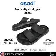 asadi Man's EVA slip on slipper 80374 | kasut lelaki ringan casual daily wear [ ready stock + fast d