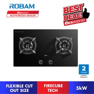 ROBAM GAS HOB SRB-9B6H20 2 BURNERS - BLACK