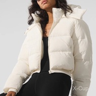 alo Short Hooded Cotton Jacket Thickened Warm Sports Loose Cloud Down Cotton Women's Puff Cotton Jac