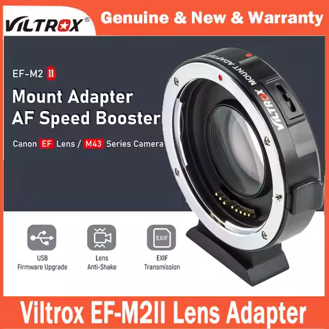 Viltrox EF-M2II 0.71x Speed Booster Adapter Focal Reducer Auto-Focus for Canon EF Mount Lens to Pana