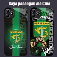 DK-76 Persebaya Casing GLASS soft frame black OPPO Realme Narzo C31 50A C53 6 C35 A40 A3i GT N53 A3X