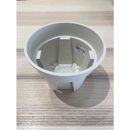 Augustfame - 14.5cm Round Plastic Pots White