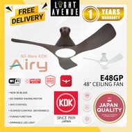 KDK Airy E48GP Ceiling Fan with LED Light And Remote Control 3 Blade 48"
