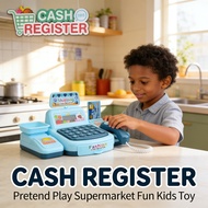 Mainan Cashier Machine Toys Supermarket Cash Register Casher Perempuan Lelaki Budak Play Pretend Set