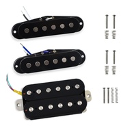 PHRILAM Alnico 5 Staggered HSS Pickup Set Humbucker & Single Coil Pickups for SSH Strat ST Style Ele