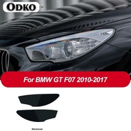 yolandd 2 ชิ้นไฟหน้ารถป้องกันฟิล์มไฟหน้าโปร่งใสสีดำสติกเกอร์ Tpu สำหรับ Bmw 5 Series Gt F07 F10 F11 