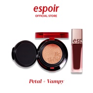 (NEW) ESPOIR BE VELVET COVER CUSHION SPF42 PA+++ 13g + ตลับรีฟิล (1+1refill) + ESPOIR COUTURE LIP TI