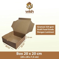 Catering box 20x20 cm Thick 325 gsm/Rice box 20x20 cm/Rice box - Laminate