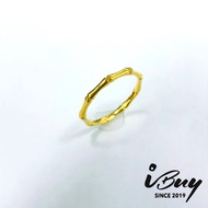 IBUY 999 Gold Bamboo Band Ring 竹节戒指 24K (999)