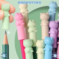 SNOWOY1WS 10PCS Erasers, 2 in 1 Cat Shape Pencil Nib Protective Cap, Cartoon Correction Stationery P
