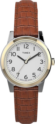Timex Women's Essex Avenue 25mm Watch Brown/Two-Tone/White