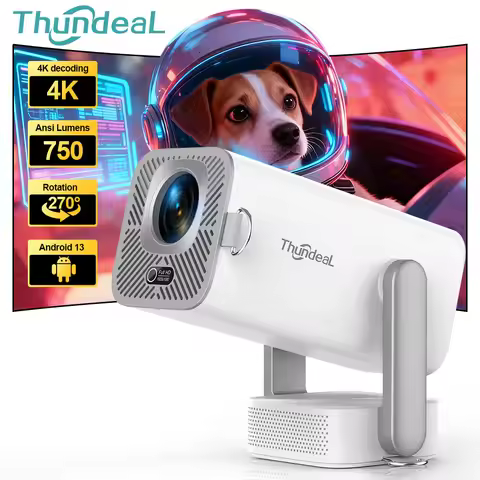 ThundeaL 4K Android Full HD Projector TD80Pro Mini Beam Projector TD80 Pro 1080P 3D Video Home Theat