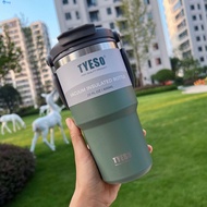 [NEW!]  [tyeso] Latest Design Coffee Mug 600ml/750ml/900ml Double Vacuum Travel Tumbler Thermal Cup Thermos Flasks Water Bottle Stainless Steel IVY