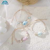 OPENMALL Ocean Style Ceramic Resin Bracelet For Women Boho Wrap Charm Friendship Bracelet Trendy Dai