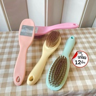 (Sold In Dozens Of 12 Pieces) Shoe Brush Multipurpose Size 2.2*18.5 Cm. Pastel Colored Plastic Handl