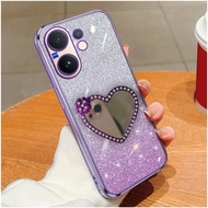 Vivo V60 5G V60 Lite V50 5G Luxury Glitter Casing Love MirrorRing