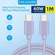 60W USB C Cable 1M/3.3FT Android Charger Cable Fast Charging Cable for Samsung/Huawei/iPhone 15/Kind