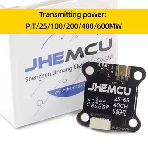 JHEMCU VTX20-600 FPV Crossover Machine Small Four Axis Mini Image Transmission 5.8G 600MW IRC Parame