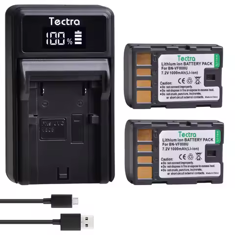 BN-VF808 BN-VF808U BNVF808 Battery&LED USB Charger for JVC GZ-HD7 GZ-MG575 GZ-MG555 GR-D750 GR-D760