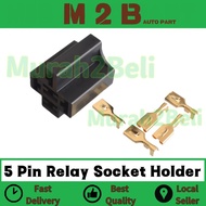 Relay Socket for 30A Relay 5 Pin set 6.3mm Auto Vehicle Relay Socket Holder