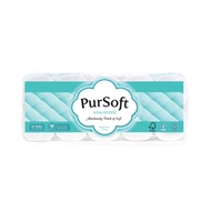 PurSoft 4 ply Unscented Bathroom Rolls 200 sheets, Pack of 10 Toilet Paper