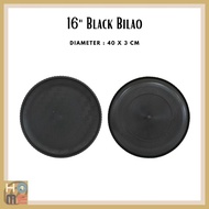 16" BLACK BILAO/BLACK BILAO/BLACK PLASTIC BILAO/40X40X3cm BLACK BILAO/BILAO/BLACK BILAO