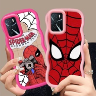 MERAH A-26 Spiderman Casing for OPPO A16 A54 A54S A55 A55S A16S 5G black red Pink Case